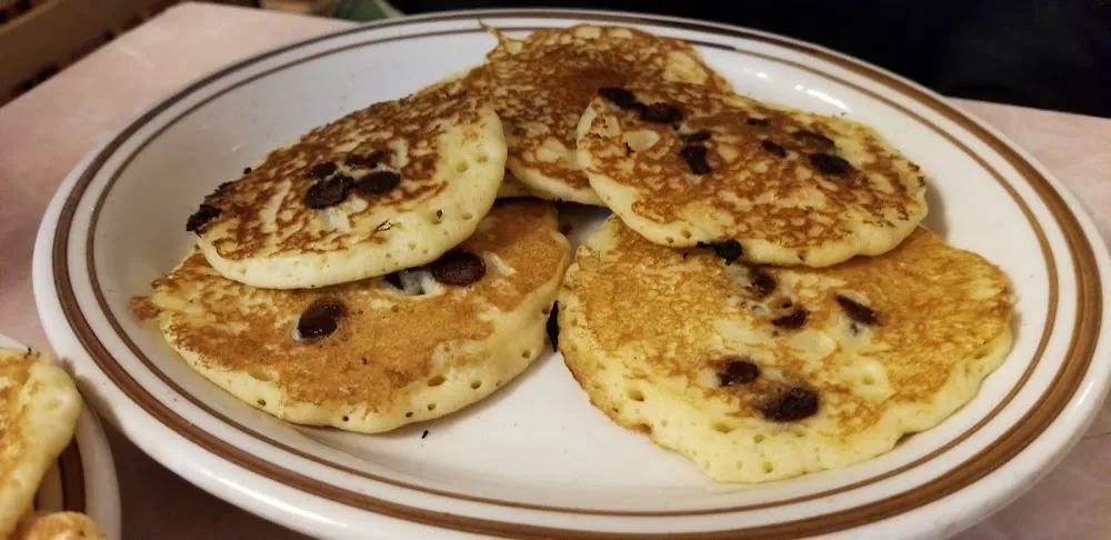 Dollar Pancakes with Chocolate Chips
